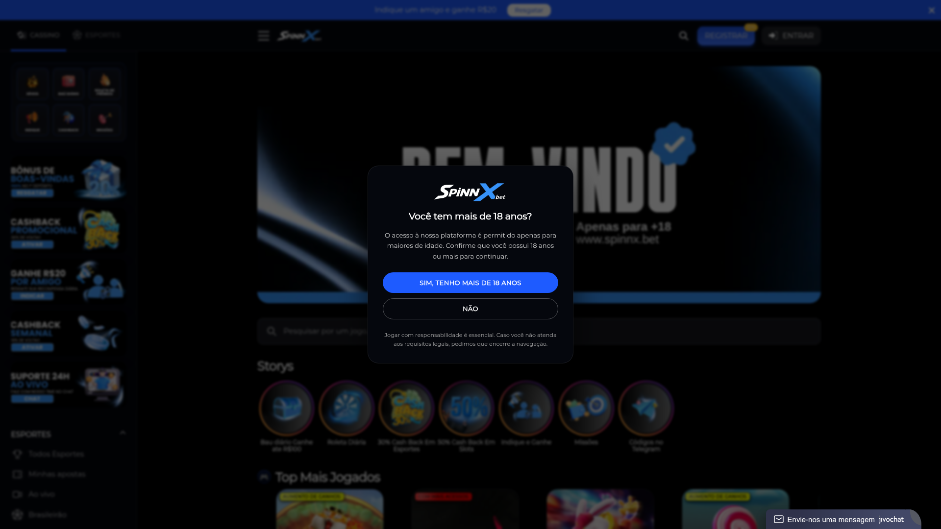 Site SPINNX.BET